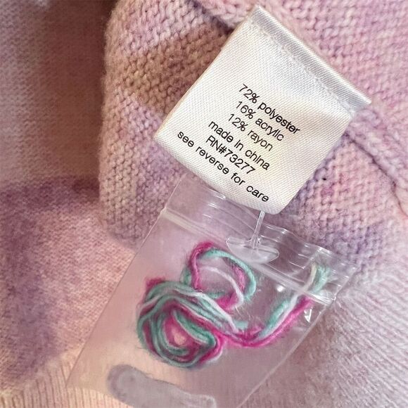 Elizabeth and James Women's XXL Pink Striped Pullover Sweater Barbiecore - Picture 4 of 6